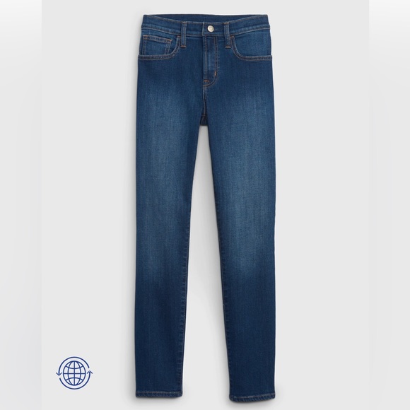 Gap True Skinny Mid Rise Blue Denim Jeans - size 27, 4R - Picture 2 of 5